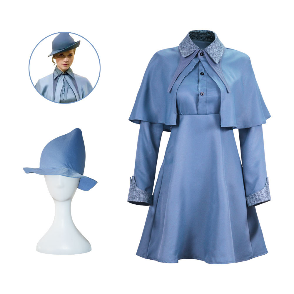 Harry Potter Fleur Delacour cos costume Halloween cosplay Beauxbatons school uniform girls uniform