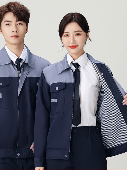 Trajes de trabajo primavera y otoño manga larga doble capa gruesa resistente al desgaste reparación de automóviles logística reflector ingeniería de ropa de seguro laboral personalizada