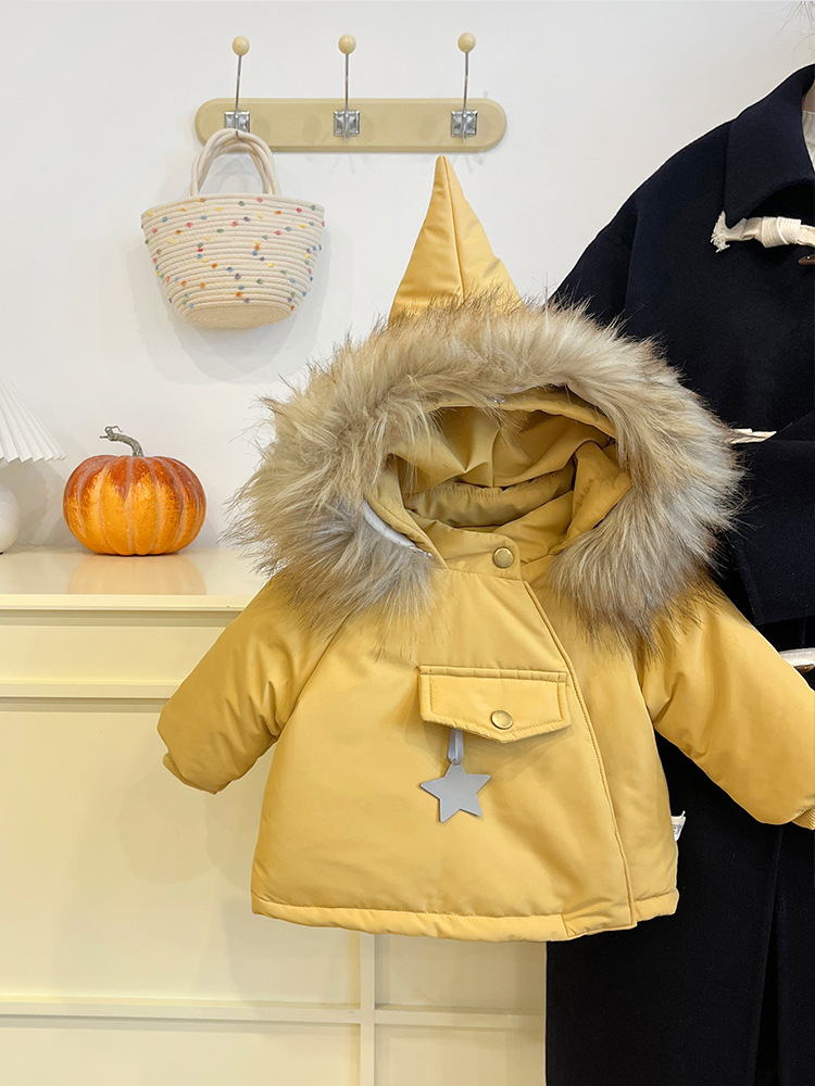 Baby sombrero de algodón para niños invierno pequeño niño algodón engrosado chaqueta de algodón de invierno chaqueta de algodón caliente