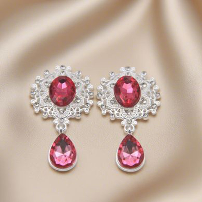 国境を越えた売れ筋 45*25 ミリメートル合金ラインストーンブローチ DIY リボンアクセサリー衣類手作りジュエリーアクセサリー直接バッチ