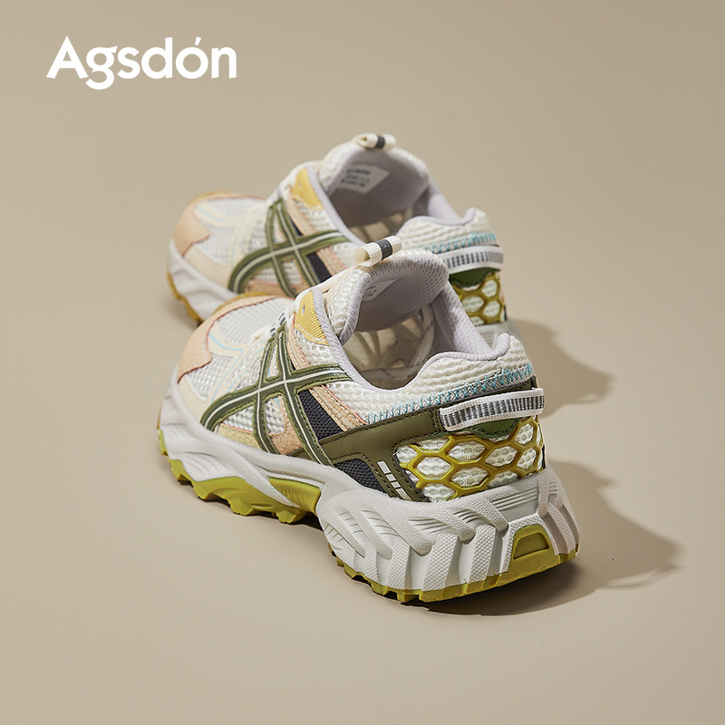 Augu Shi Deng Zapatos Padres para mujeres 2025 nuevo verano malla de fondo grueso zapatos de skate casuales deportivos Agande zapatos