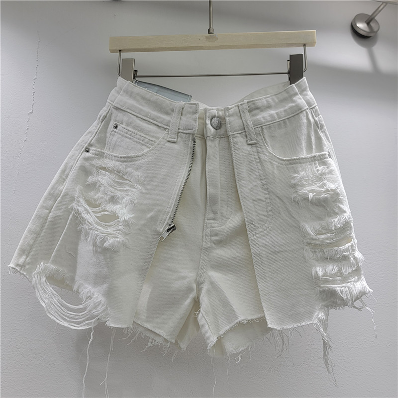 Shorts de Mezclilla con Rotos y Bordes Deshilachados para Verano
