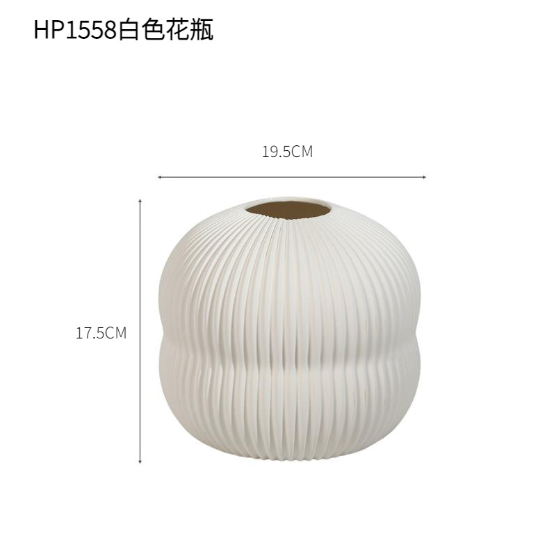 Nórdico ins estilo florero de Cerámica Blanca Flor seca arreglo arte salón mesa comedor decoración del hogar al por mayor