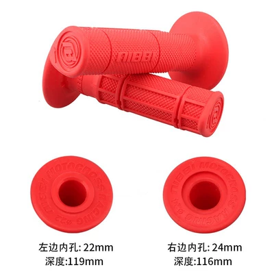 Nibbi Off-Road Motorcycle Handlebar Motorcycle Handle Cover - flame-red