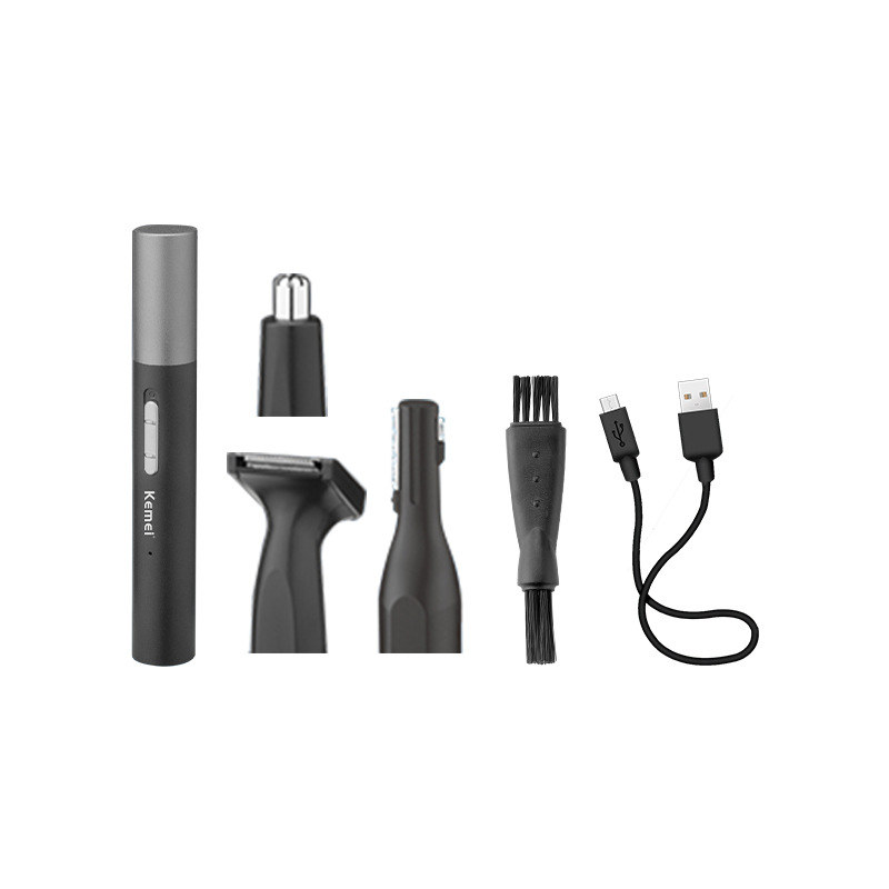 Recortador de vello nasal eléctrico Kemei, multifuncional, tres en uno, práctico recortador de patillas y cejas, recortador de vello nasal KM-6668