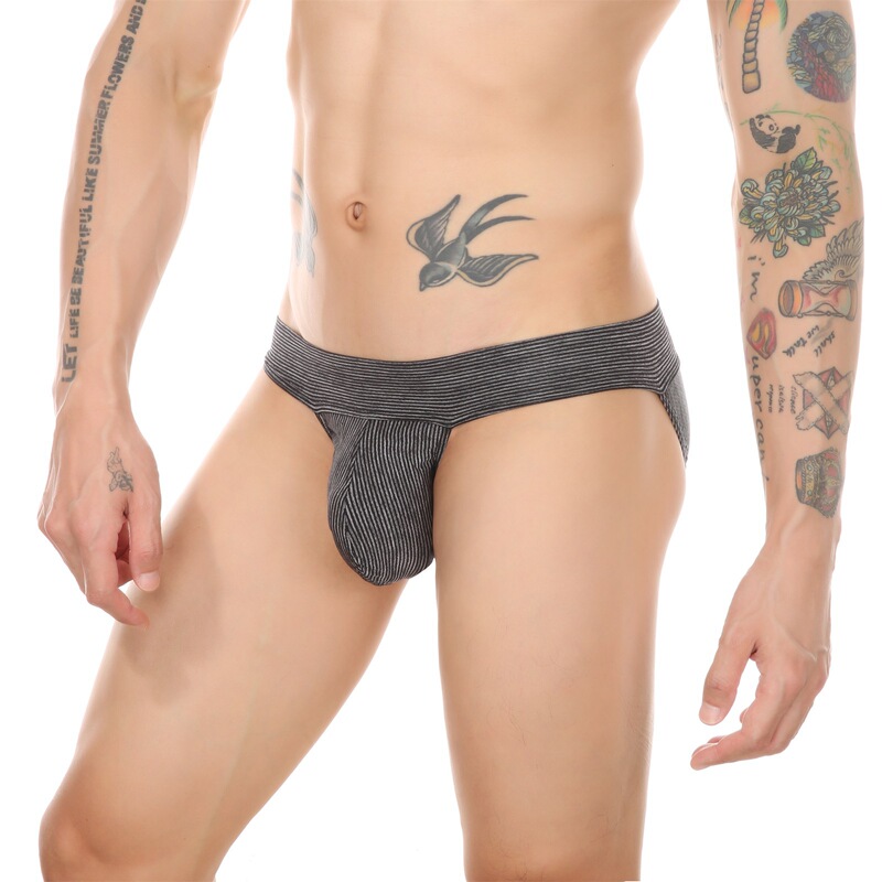 Amazon's Best-Selling European and American Men's High-Cut Breathable Mesh Briefs Large Size Striped Comfortable Underwear European Size Wholesale Amazon's Best-Selling European and American Men's High-Cut Breathable Mesh Briefs Large Size Striped Comfortable Underwear European Size Wholesale