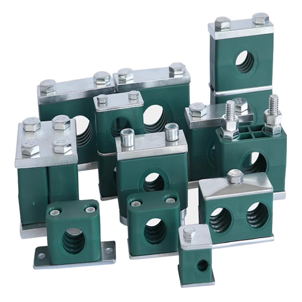 重型管夹塑料液压固定油管支架高压夹镀锌抱箍钢铜卡扣管卡加厚