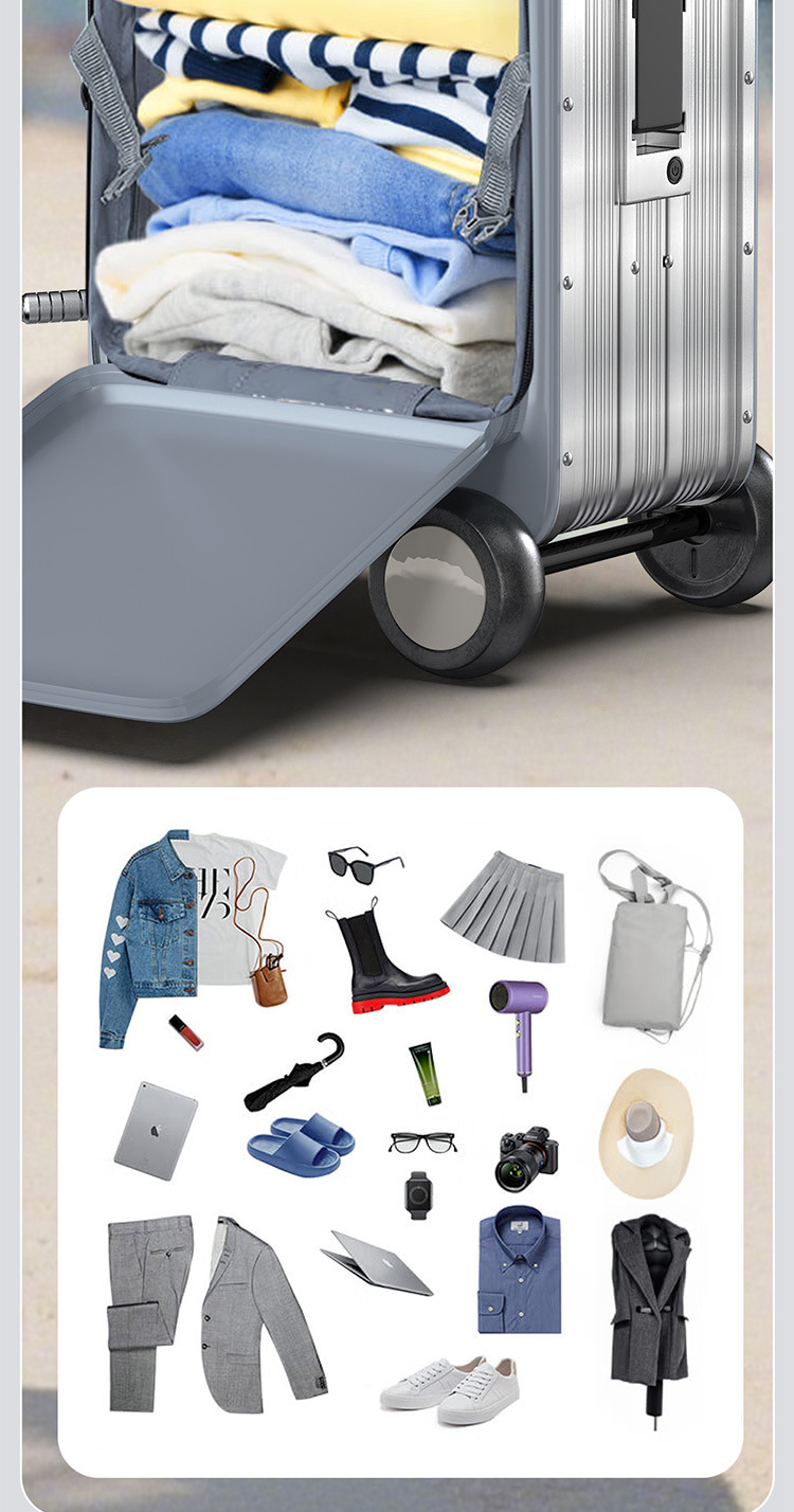 Small Electric Suitcase Can Be Used on High-Speed Rail, Boarding and Boarding on Airplanes. Electric Suitcase Is Compact, Portable and Foldable
