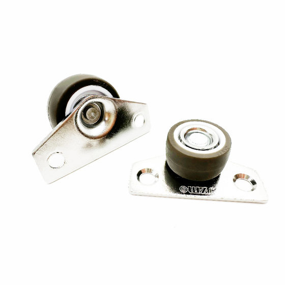 1 inch 1.5 inch furniture tray drawer side wheel silent orientation TPR caster soft rubber wheel wheel