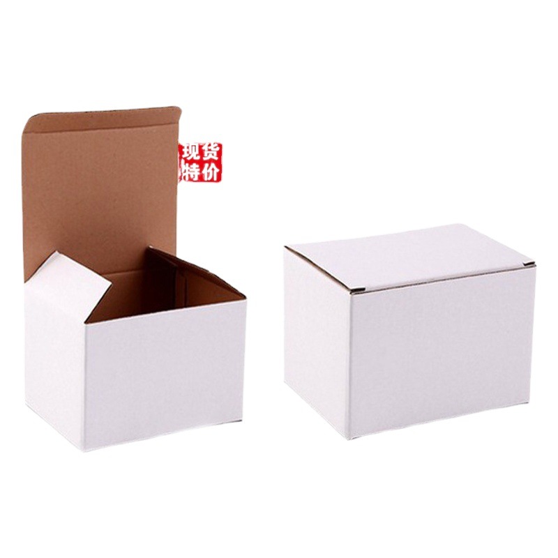 Caja de taza Caja blanca rectangular Caja de papel extra dura Vaso de vino Biberón Paraguas Caja corrugada Cerámica Nueva caja de embalaje blanca