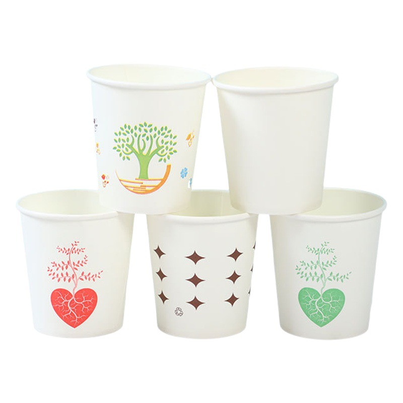 Wholesale disposable paper cup 180ml coffee milk tea hot drink household commercial office thickened paper cup disposable