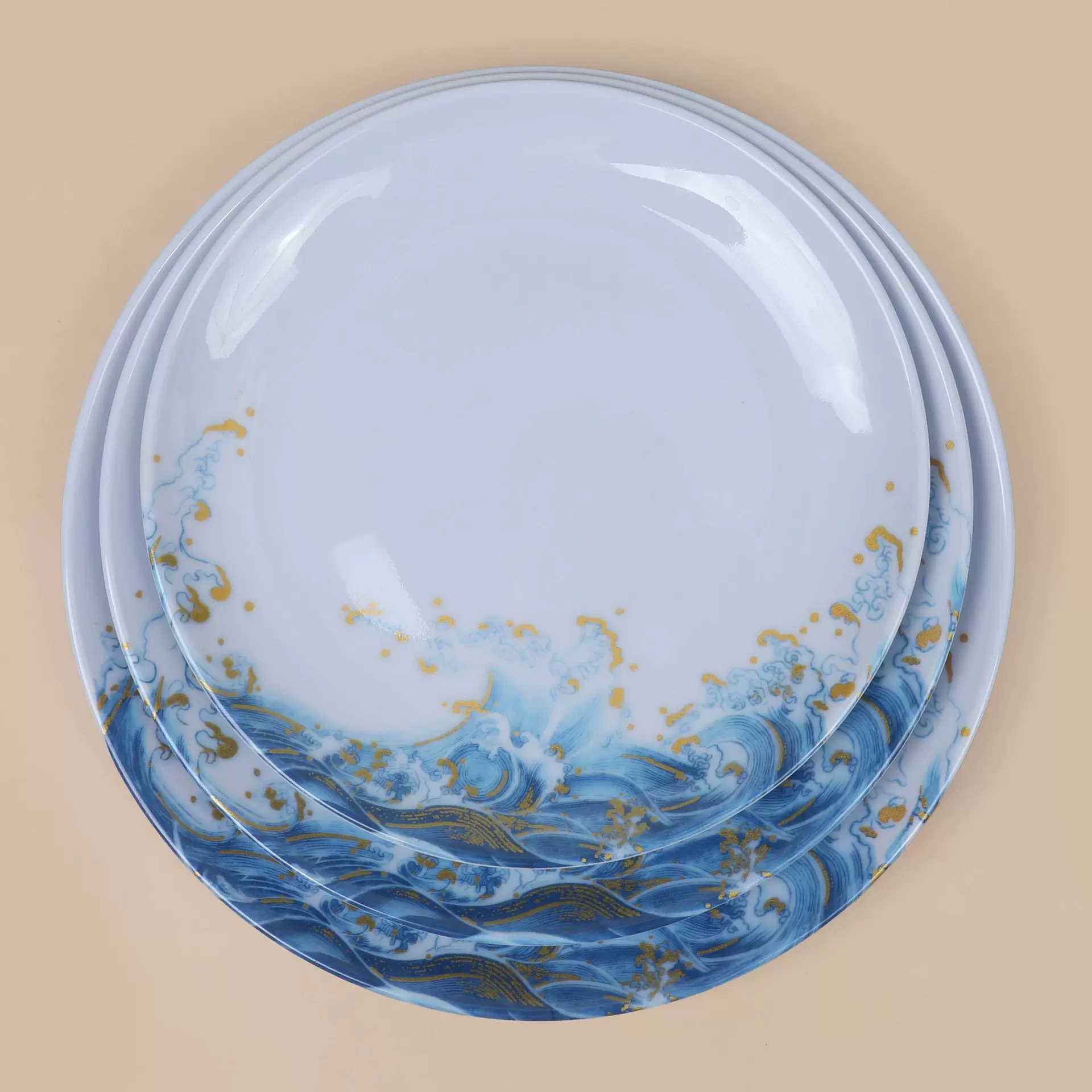 密胺仿瓷餐具白色圆盘酒店餐盘菜盘家用小盘子商用塑料圆形吐骨碟