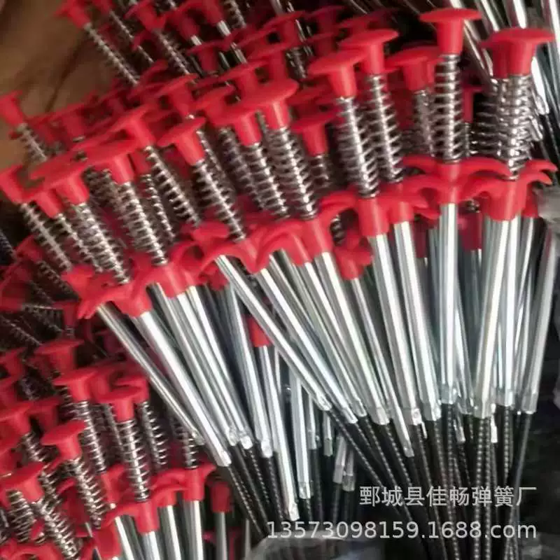 Пружинная труба водяной канал Туалет земснаряд инструмент бытовой очиститель для волос с грейферным крючком четыре когтя