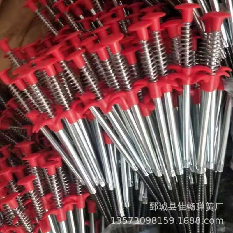 Spring Pipe Drain Cleaner, Toilet Unclogging Tool, Hair Remover, Four-Claw Unclogging Magic Tool