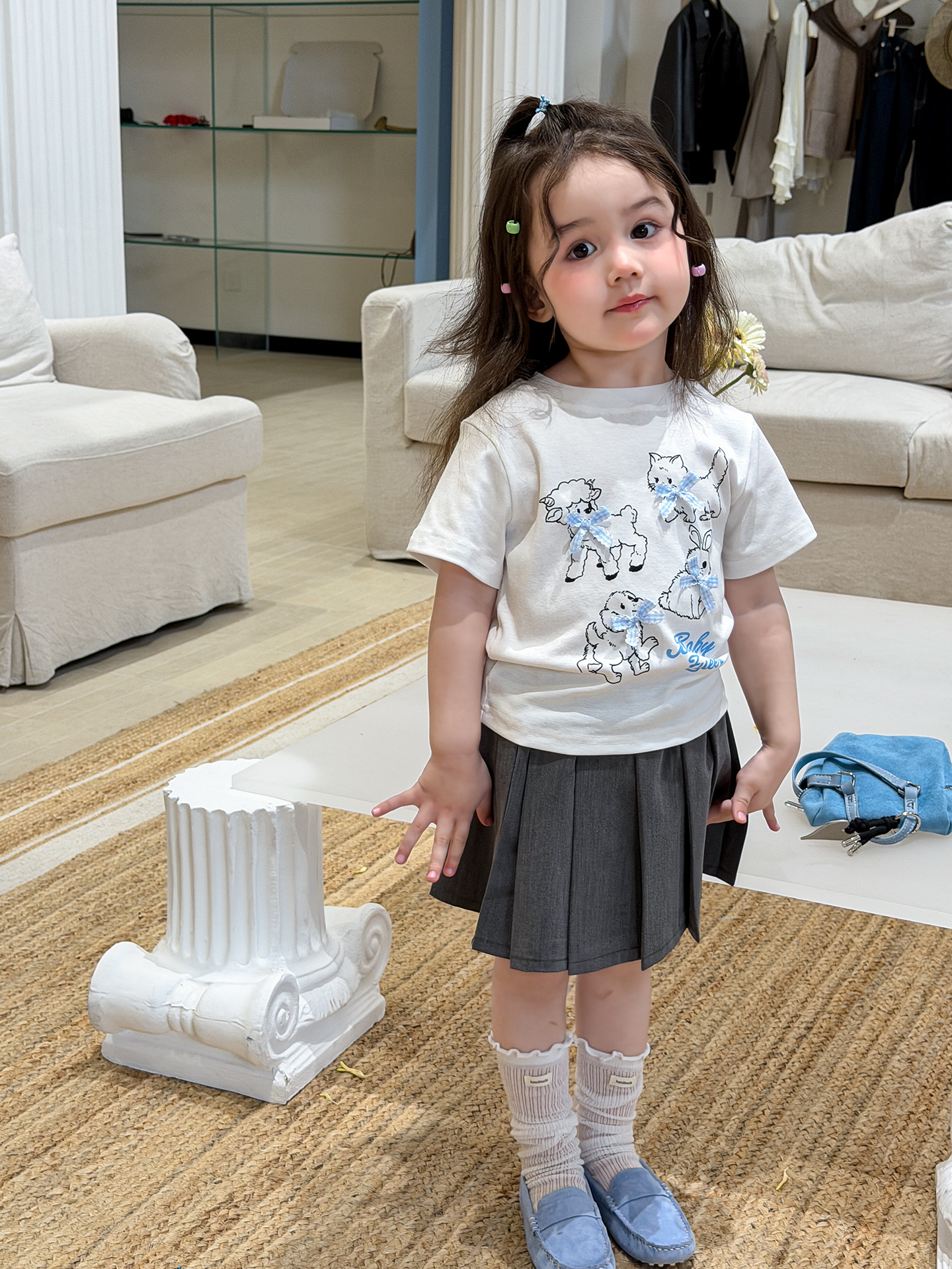 Sugar Pear ropa infantil niñas falda de mitad de verano delgada 2026 estilo académico para niños falda corta A falda de bebé