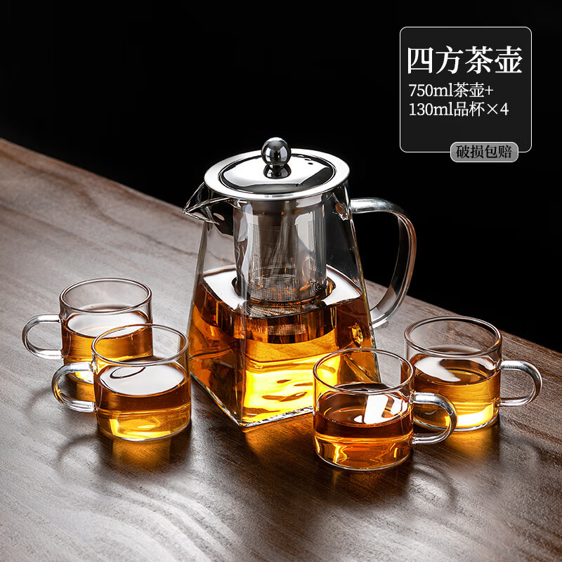 Vidrio de borosilicato alto resistente a altas temperaturas y al calor, estufa de cerámica eléctrica, tetera de espuma de calentamiento, tetera de cocción transparente simple engrosada para el hogar