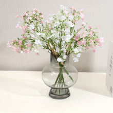 兰桂坊软胶3扎束满天星仿真花束家居客厅装饰花软装工程假花批发