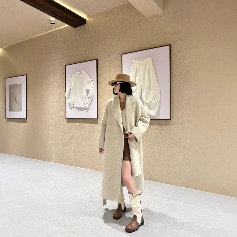 Double-Sided Wool Outwear for Women 2025 Autumn and Winter New Korean Style Loose Large Scarf Long Wool Woolen Outwear for Women Korean Double-Sided Wool Outwear for Women 2025 Autumn and Winter New Korean Style Loose Large Scarf Long Wool Woolen Outwear for Women Korean