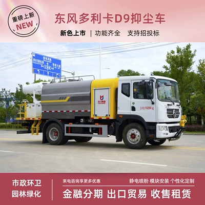 National VI Dongfeng D9 Dust Suppression Truck, 12-ton Multifunctional Fog Cannon Truck, 80m Sprayer, Front-mounted Electronic Sprinkler Cannon