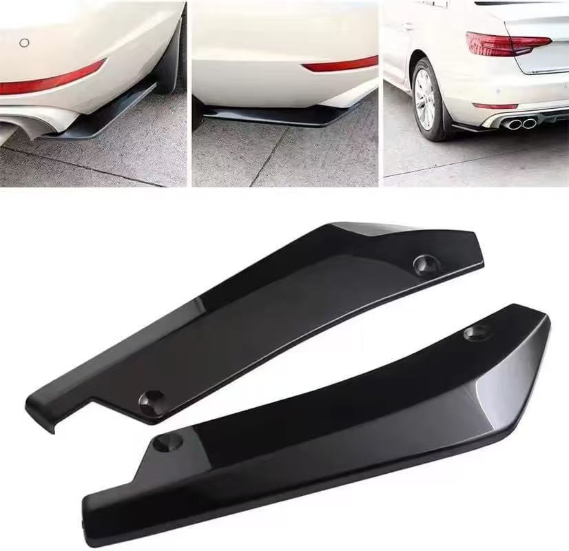 Cross-Border Car Surround Black Carbon Fiber Rear Corner Rear Lip Anti-Collision Exterior Modification Accessories Rear Spoiler Rear Corner