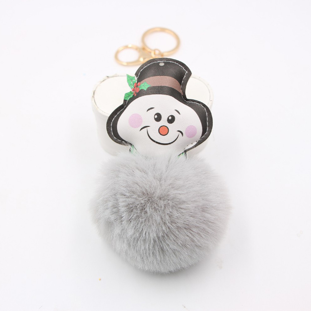 Christmas Snowman Keychain Pendant School Bag Purse Plush Pendant Jewelry display picture 7