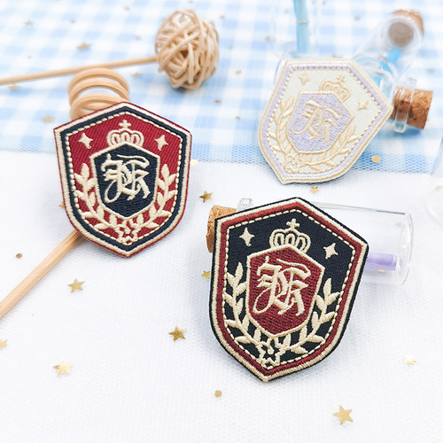 Zhinuo computer embroidery jk uniform embroidery badge cloth patch college style dk school badge brooch clothing decoration accessories trendy