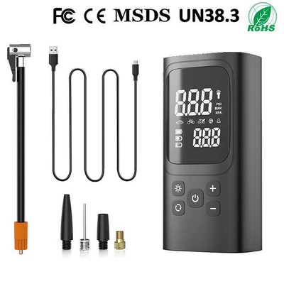 Portable Car Air Pump, Hava nasosu - c12-wireless-air-pump