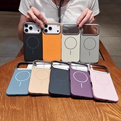 适用iPhone17Promax金甲磨砂磁吸手机壳苹果16镂空按键超薄PC护套