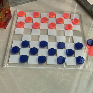 Acrylic Set City Equipment Modern Chess Board Chess Game Suitable for Adults and Teenagers