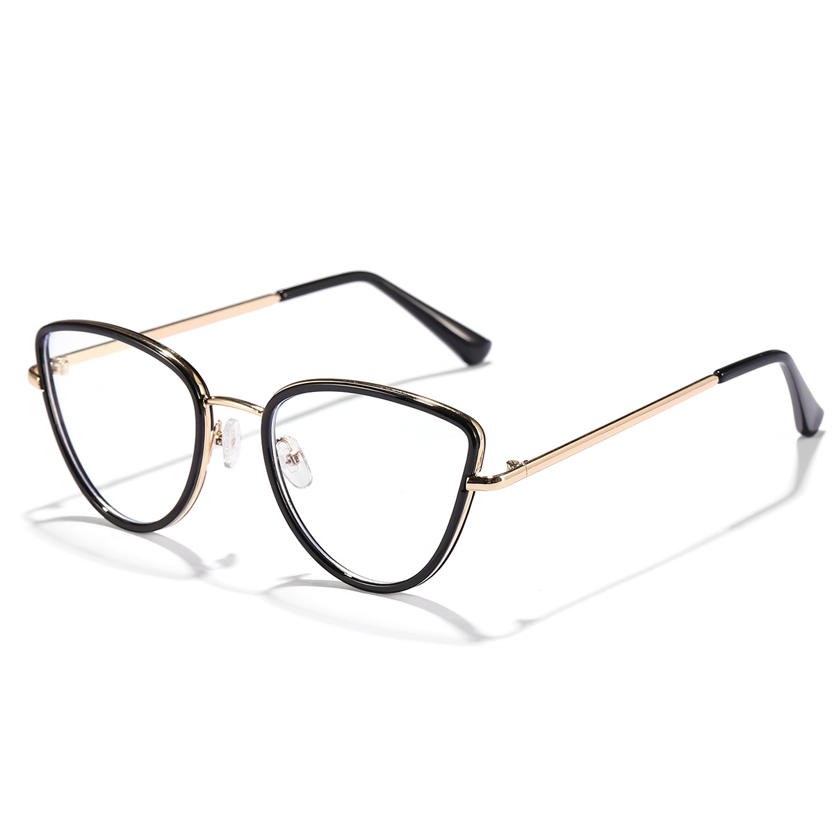 Gafas lisas de ojo de gato de metal ligero anti-azul 2023 Nuevo Marco de gafas ins Marco de gafas de miopía de moda transfronteriza