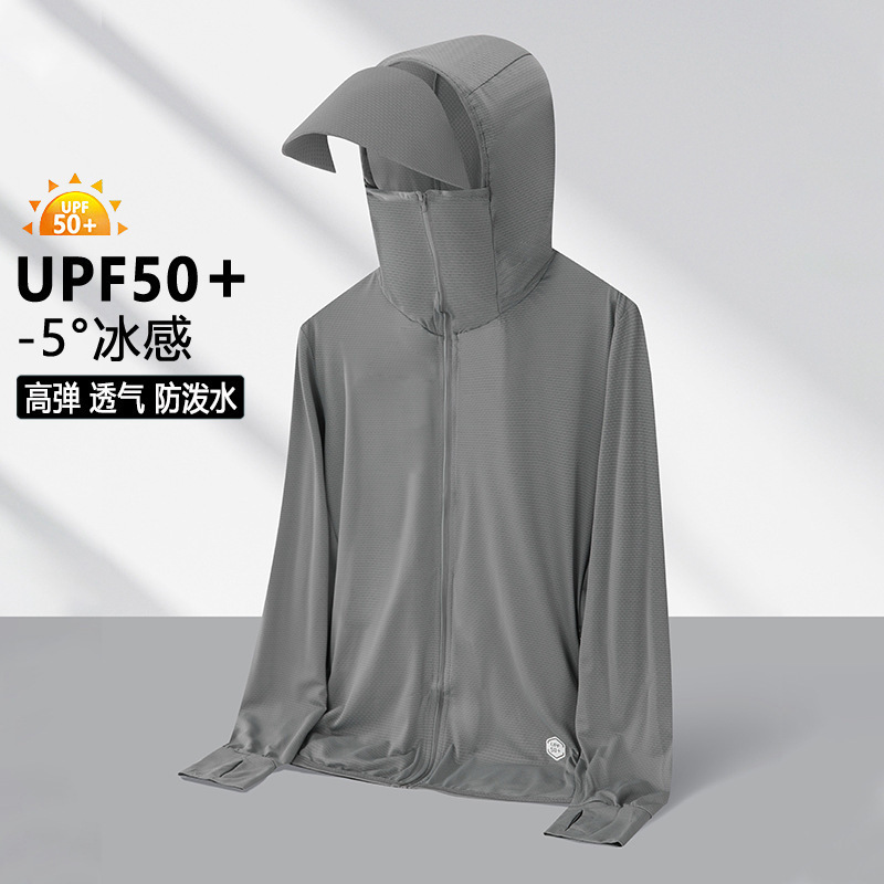 Ropa de protección solar para hombres y mujeres de verano hielo ligero abrigo transpirable nuevo anti-UV ropa de protección solar de pesca al aire libre