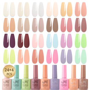 Jr Multi-Color Bottle Nail Polish Gel Popular Ice Transparent Gel Nail Salon Special Set Wholesale Full Set Jelly Color