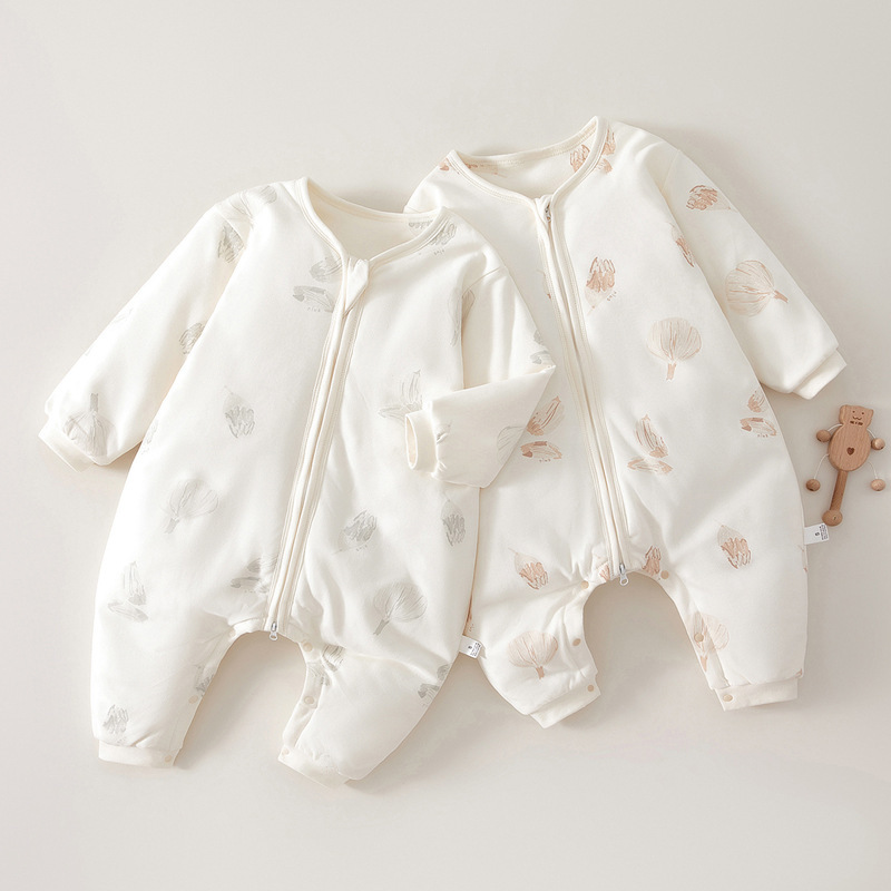 Baby Sleeping Bag Thickeneded Quilted Kidsren's Baby Anti-Kick Quilt Artifact Autumn and Winter Split-Leg Sleeping Bag Zipper Multi-Function