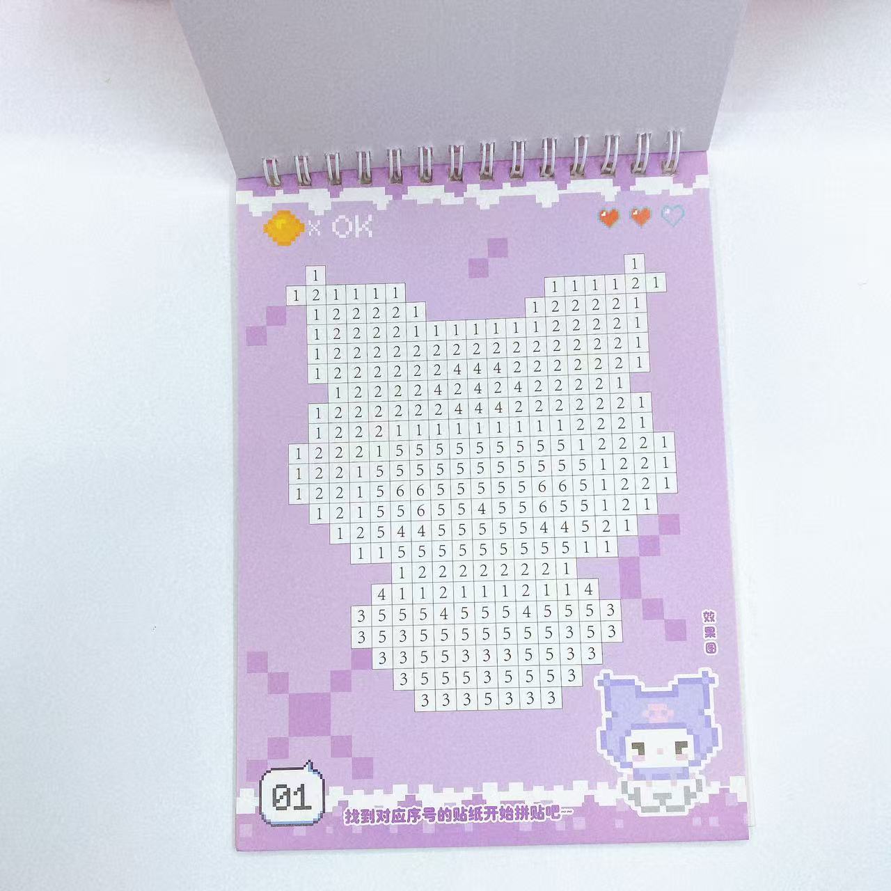 Cute dibujos animados Jogos Digitales Pegatinas libro de niños DIY libro de dibujos pegatinas rompecabezas libro de mosaico collage libro