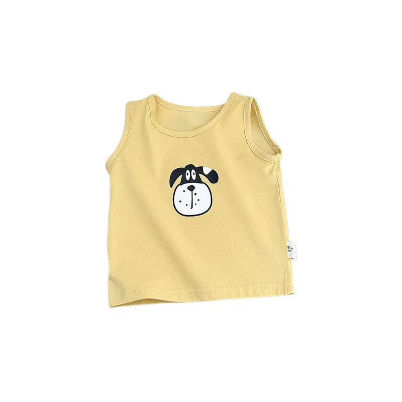 Baby chaleco delgado 2026 ropa de verano nueva ropa de bebé fresca camisa sin mangas lindos niños versátiles ropa infantil