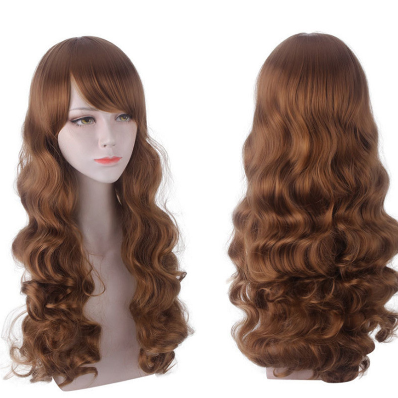 Cardamom wig Harry Potter Hermione Granger-cosplay anime wig medium long curly hair light brown