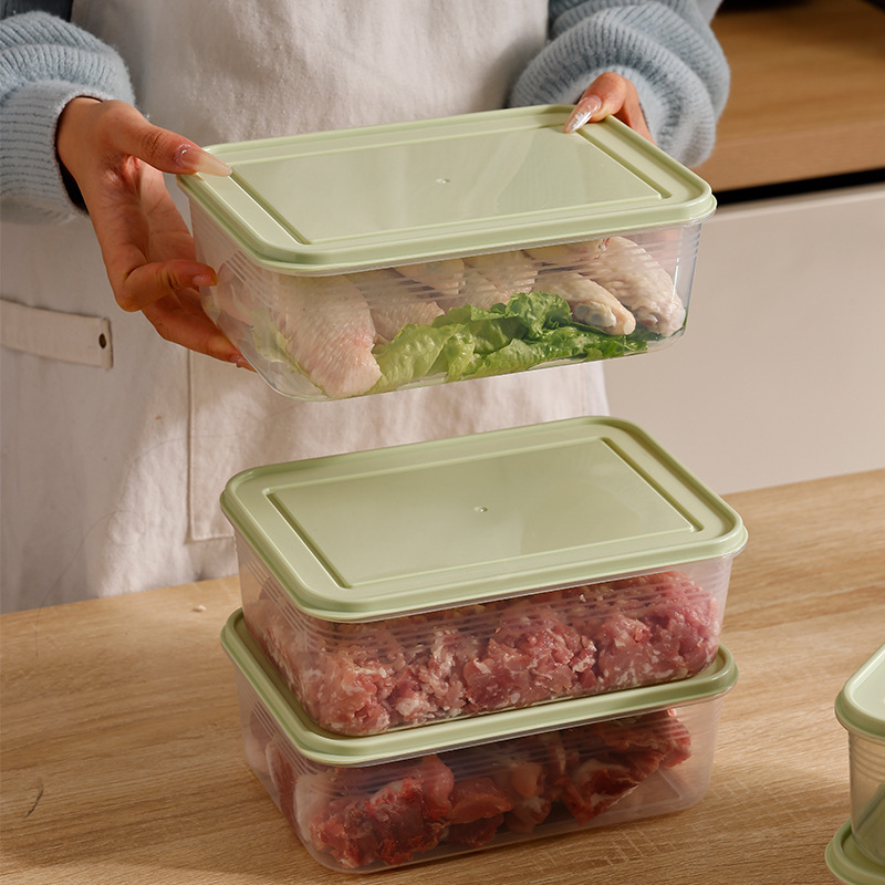 大容量冷蔵庫収納ケース専用タッパー冷凍野菜卵キッチン食品整理ケースシール神器|undefined