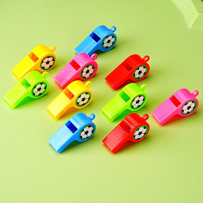 Copa del Mundo trompeta silbido de fútbol plástico sonriente silbido árbitro regalo para niños juguetes