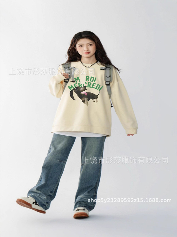 【顶级版本】韩国潮牌Mardi卫衣印花金高银同款小雏菊圆领宽松款|undefined