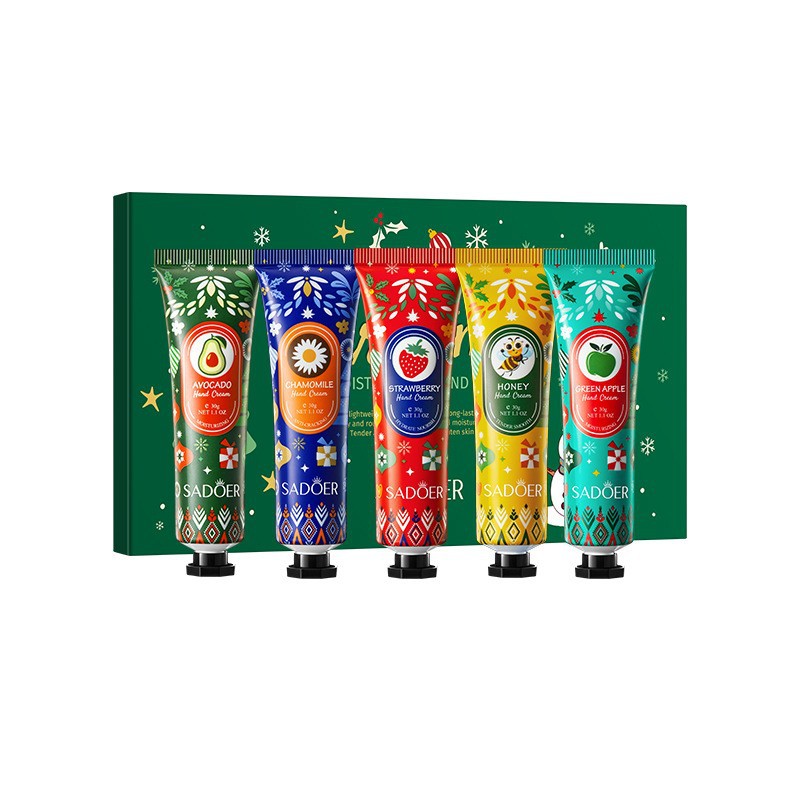 Comercio exterior transfronterizo SADOER colorido traje de crema de manos de flores y frutas hidratante anti-agrietamiento crema de manos regalo image 10