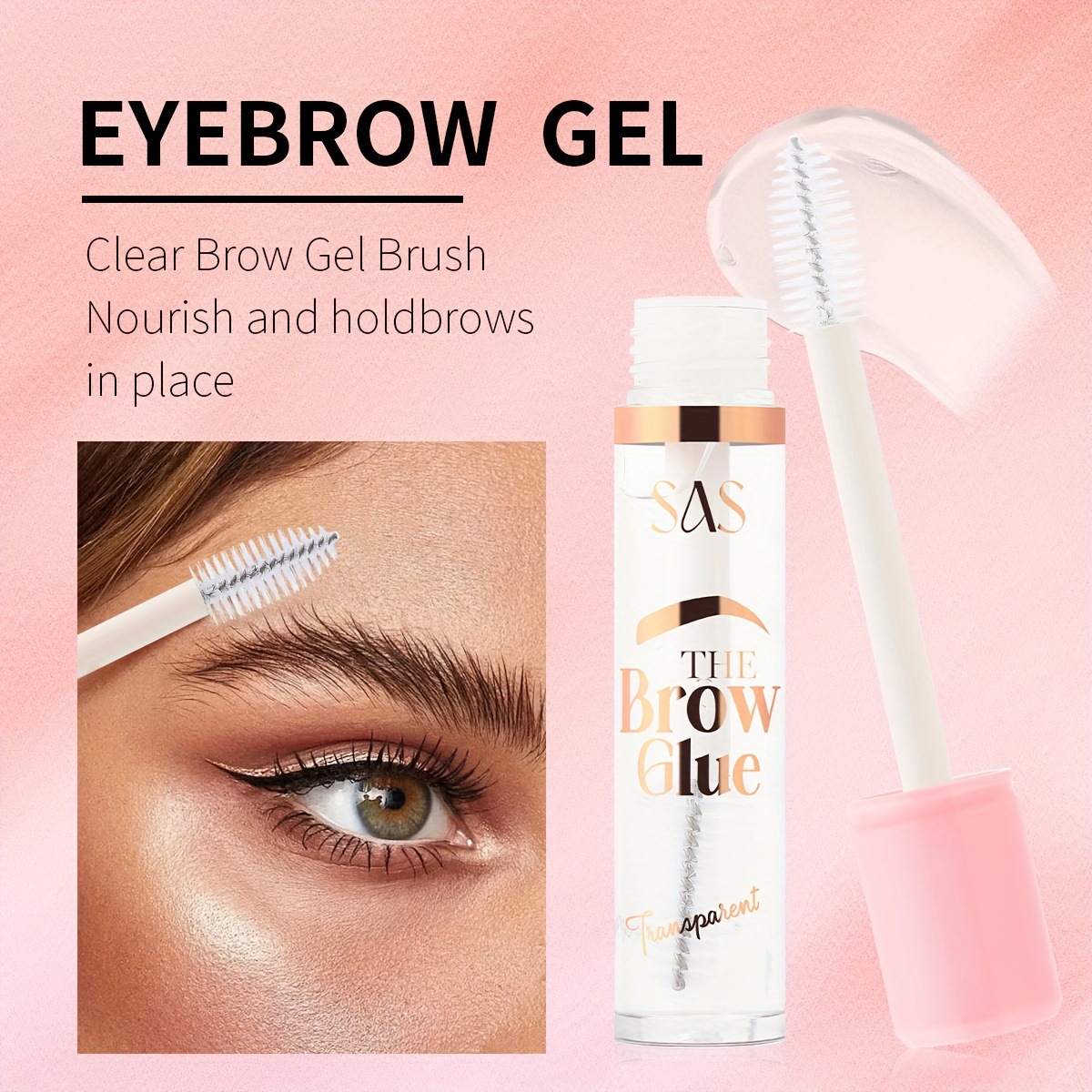 USHAS Europa y los Estados Unidos en stock transfronterizo máscara transparente de fijación permanente impermeable pestañas fijas curvas SAC018