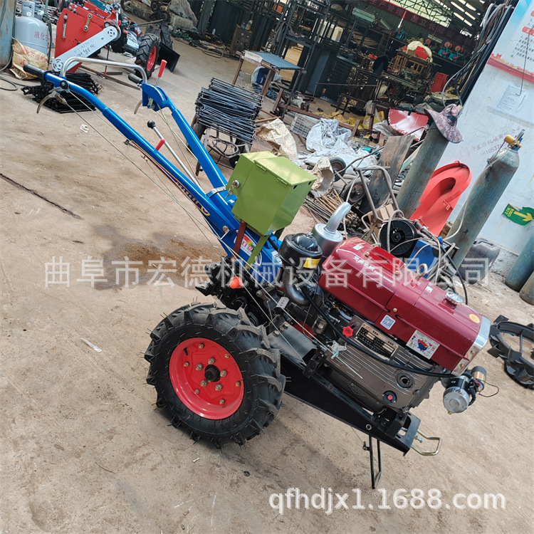 小型手扶式山地开荒耕地机 大棚种植旋耕机 家用柴油大马力翻地机