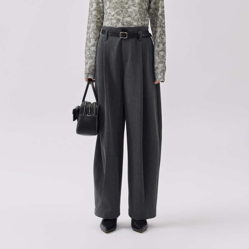 High-Waisted Wide-Leg Casual Pants for Women, 2026 Spring New Korean Style, Slimming, Versatile, Workwear Long Pants, Soft and Skin-Friendly, Fashionable and Wide High-Waisted Wide-Leg Casual Pants for Women, 2026 Spring New Korean Style, Slimming, Versatile, Workwear Long Pants, Soft and Skin-Friendly, Fashionable and Wide