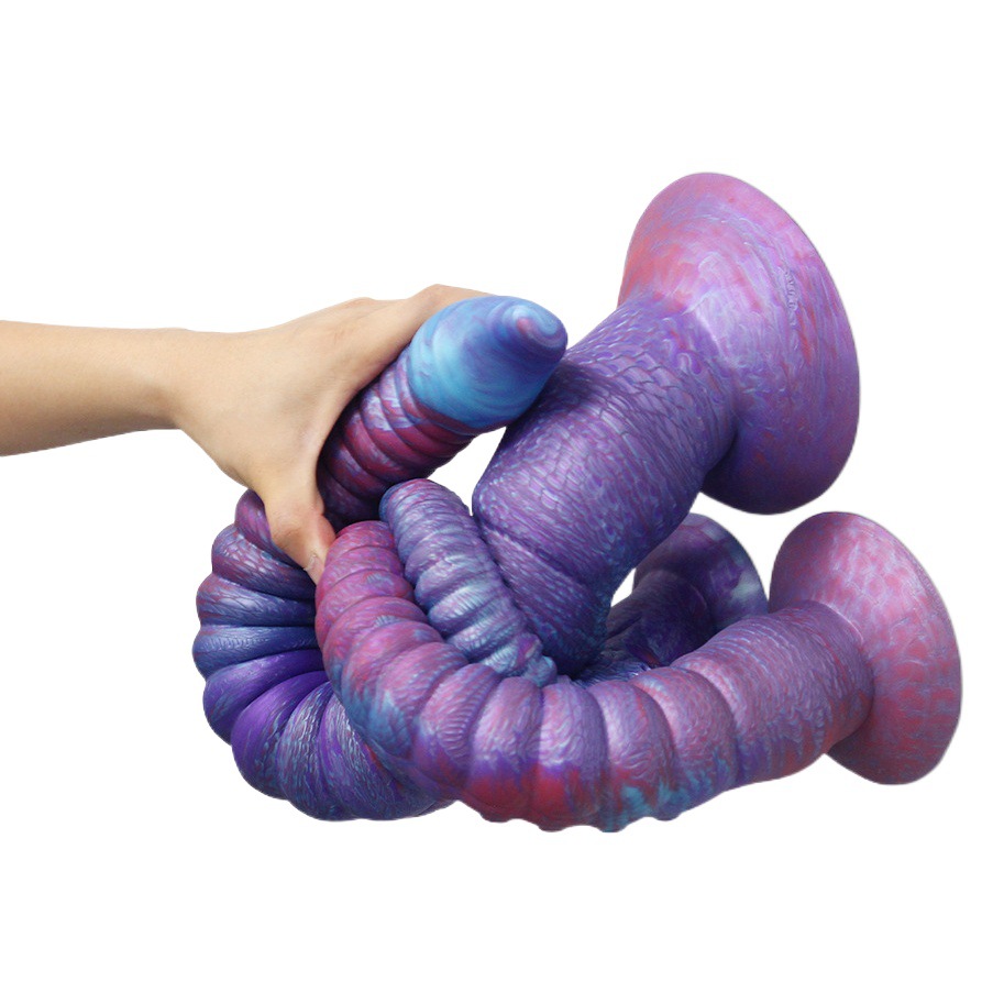 Productos femeninos del sexo adulto simulación tentáculo anal plug SM juguetes sexuales luminoso líquido de silicona de nuevo corte en forma de enchufe anal