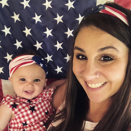 Set of adult and children headbands for US Independence Day, featuring rabbit ears for mother and child for National Day