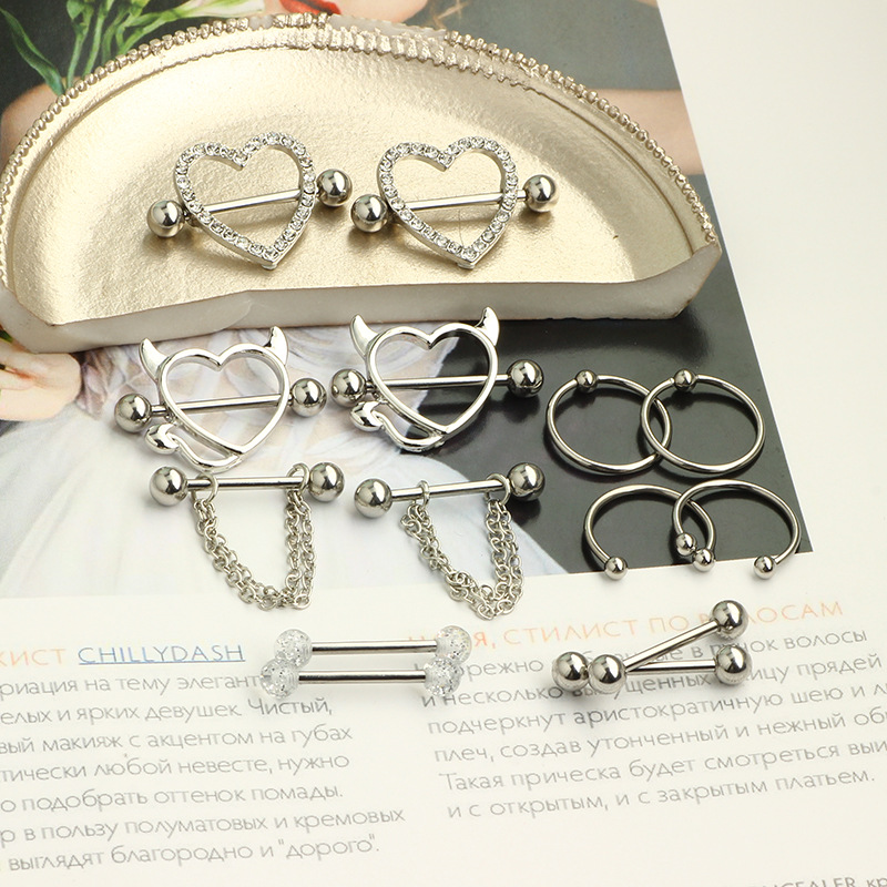 Pointed titanium steel lip stud product view