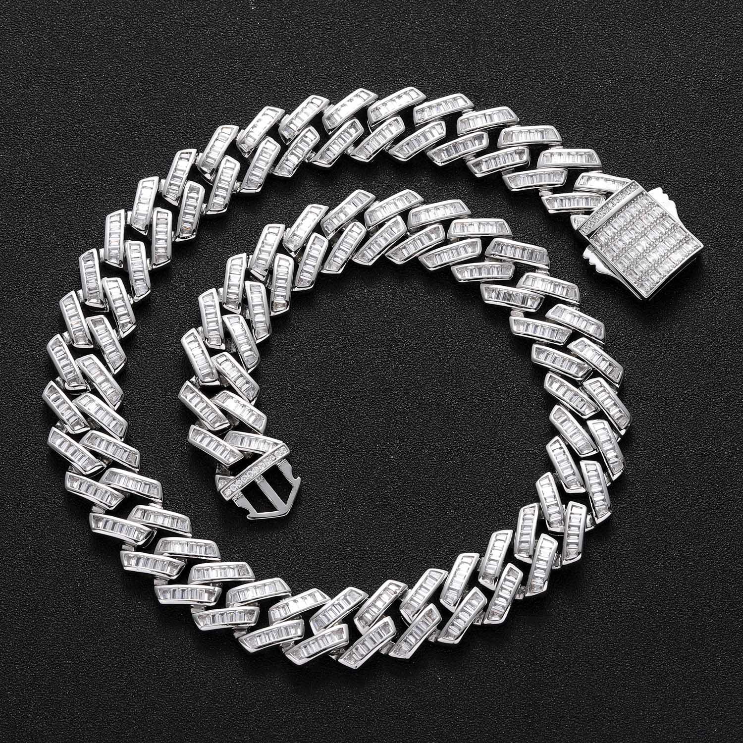 Necklace hip-hop style with zircon
