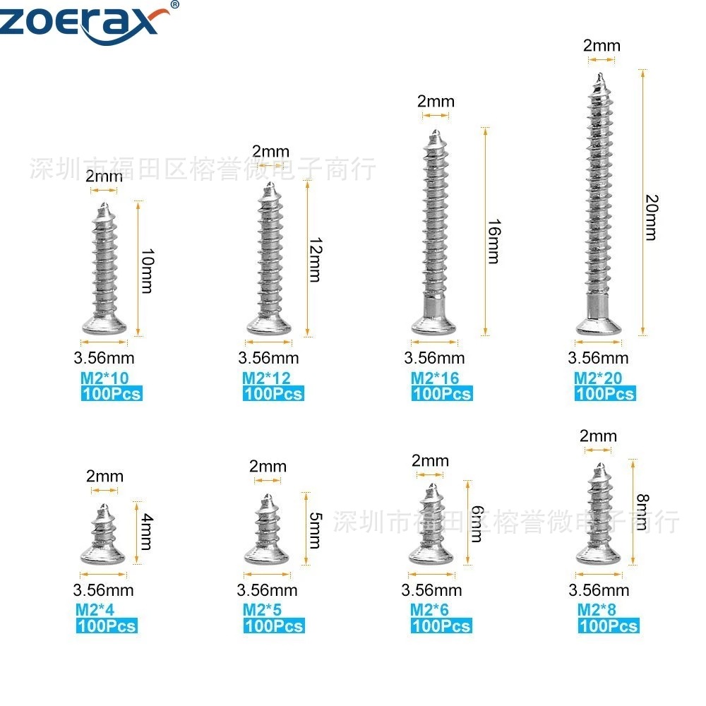 ZoeRax-800pcs-M2-Screw-Assortm