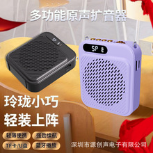 新款跨境双麦老师教学小蜜蜂扩音器插卡U盘蓝牙播放器导游喊话器