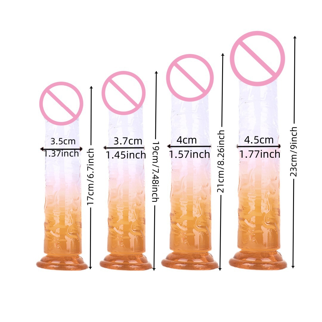Crystal Two-Color Anal Plug Dildo, TPE Manual Masturbation Toy for Adults — detail image 4